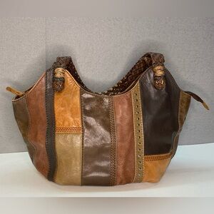 The Sak Leather Vintage 70s Style Patchwork Should Bag